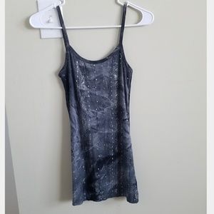 🚫SOLD! BKE Smokey Tye Dye Gray Sequin Tank Top